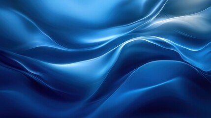 Obraz premium Abstract flowing blue waves