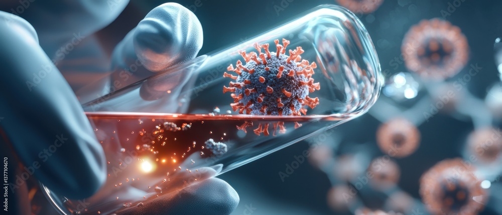 Aufkleber highly detailed and 3d rendering depicting a scientist working with advanced digital interfaces, hol
