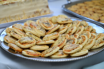 mini pizza a plate, mini pizza on a white plate, snacks, appetizer, pizzas