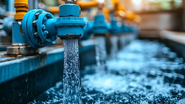 A renewable energy-powered desalination plant producing fresh water from seawater.