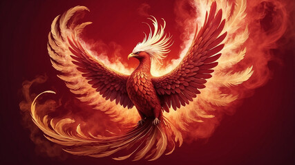 red dragon on black background