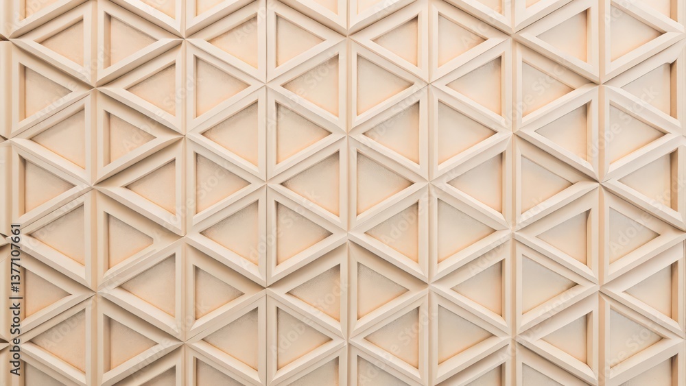 Poster abstract beige triangle pattern background
