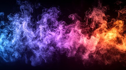 Obraz premium Colorful Smoke Swirls Abstract Background