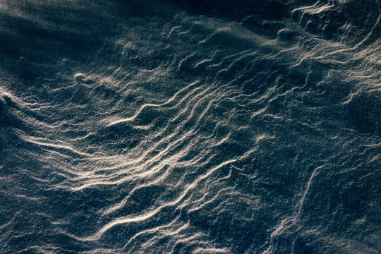 Dry snow texture on mountain