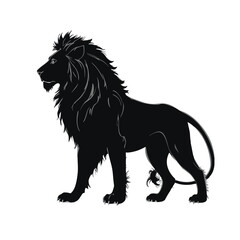 Black Lion Silhouette Vector