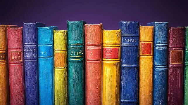 Colorful Vintage Books Collection