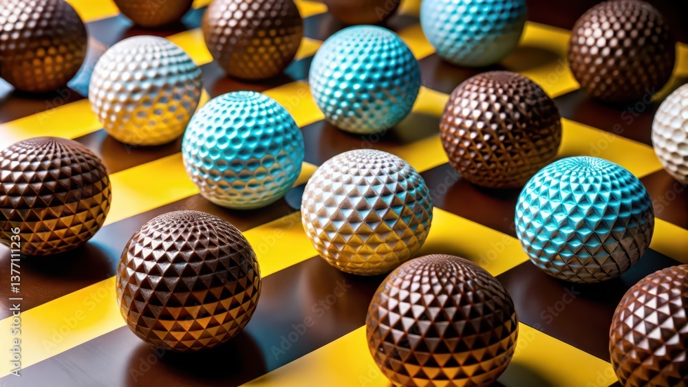 Poster abstract sphere pattern