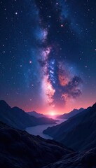 Fototapeta premium Deep space with twinkling stars and a sense of vastness, void, darkness