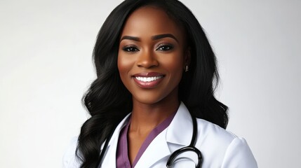 Smiling Black Female Doctor Portrait