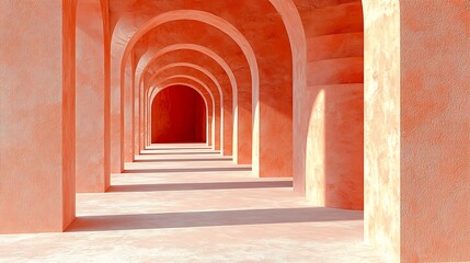 Fototapeta premium Coral Archway Perspective