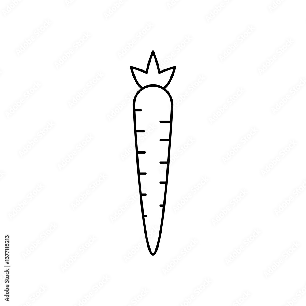 Poster carrot icon black line, vector simple illustration for web and app..eps