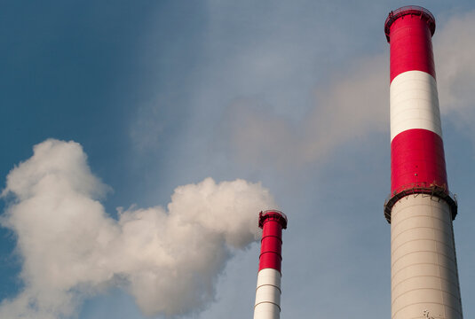 Factory smokestacks