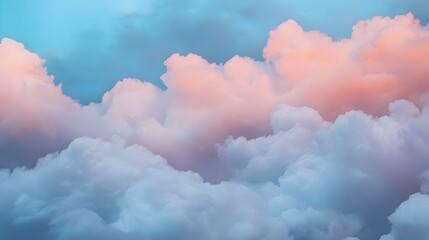 Pastel-colored clouds at sunset. Dreamy, serene sky. Perfect for backgrounds, websites, and mobile apps.