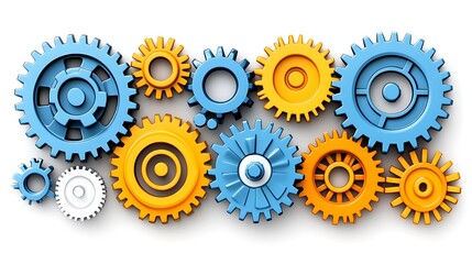 A vibrant illustration of interconnected gears representing a collaborative business ecosystem.