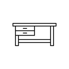 table icon vector flat thin line, simple illustration for web and app..eps