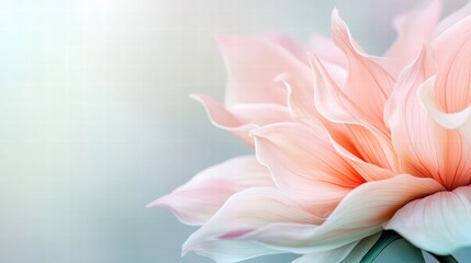 Fototapeta premium Soft Pink Blossom of a Beautiful Flower Against Gentle Background