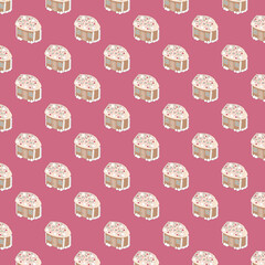 Vector christmas home, seamless repeat home pattern design background, gift wrap paper