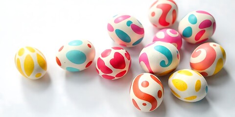Colorful decorated easter eggs 