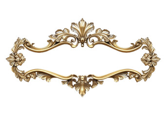 Elegant Decorative Frame with Intricate Floral Motifs and Gold Accents