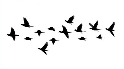 A Flock of Birds in Flight