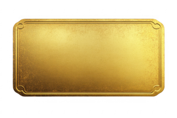 Elegant Vintage Gold Nameplate with Ornate Edges and Texture