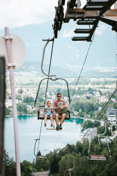 chairlift in Bled, Slovenia