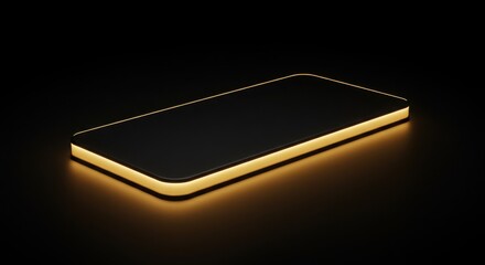 high contrast luxury advertisement with glowing edges and deep shadows, perfect for tech or high end brands.