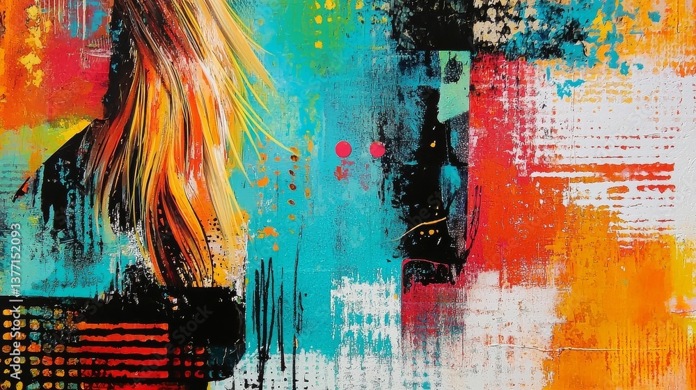 Aufkleber a colorful background showcasing diverse shapes and patterns.