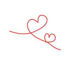 heart doodle line