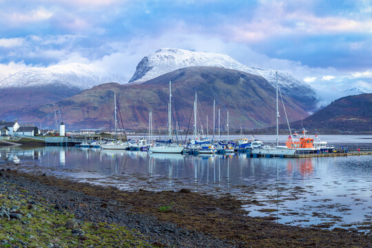 Ben Nevis and Loch Eli, Highland region, Scotland, United Kingdom