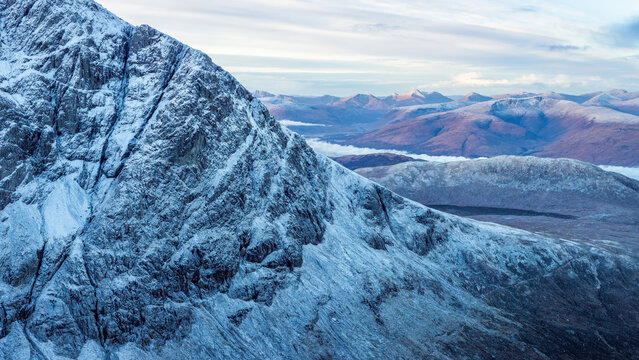 North face of Ben Nevis, highest mountain in Scotland, UK