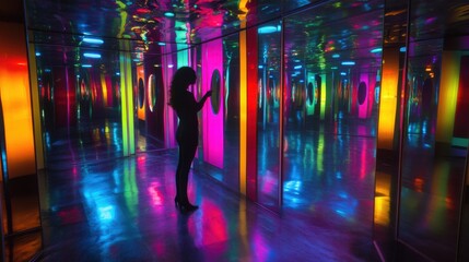 Reflected colors in a mirror maze