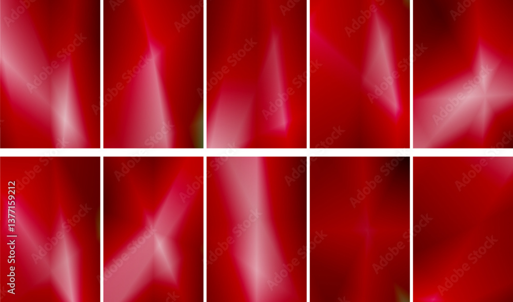 Poster collection. abstract red background. blurred colors. gradient mesh. modern design template for poste