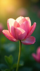 Soft petals unfolding in gentle morning light, blooming flowers, nature