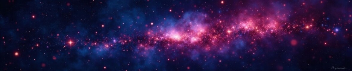 Fototapeta premium Sparkling starry expanse against inky blackness, darkness, stars