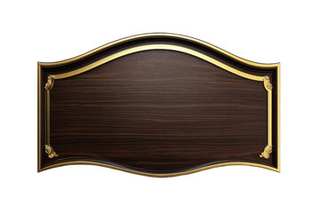 Elegant Wooden Plaque with Gold Decorative Edges for Presentation