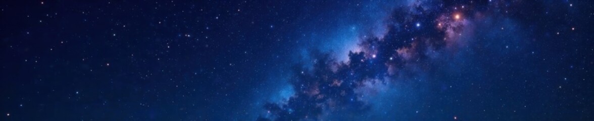 Sparkling stars on a dark canvas of night sky, darkness, universe