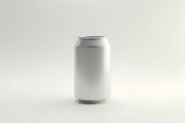 Sleek Silver Beverage Can, A Modern Minimalist Design for Refreshment and Branding, Ideal for Mockups and Advertising in the Beverage Industry