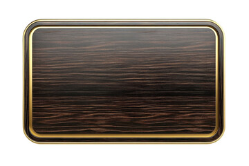 Elegant wooden plaque with gold trim for signage or decoration