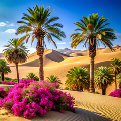 Fototapeta premium palm trees on the beach