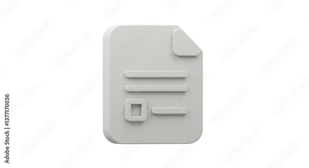 Aufkleber a clean, minimalist document icon representing efficient record-keeping and data management in a sim