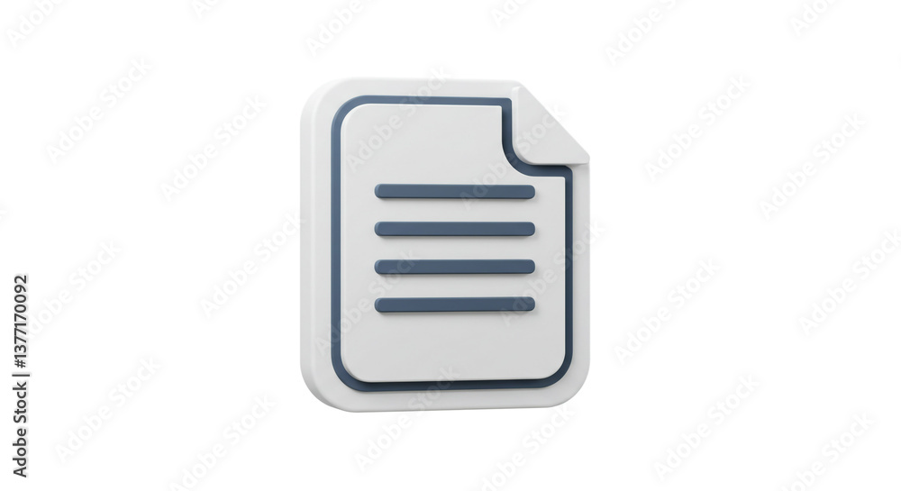 Aufkleber a clean, modern document icon representing important information and digital organization with a sub