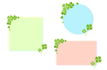 四葉のクローバーのフレーム