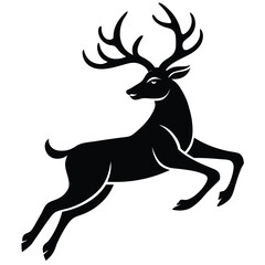 deer silhouette vector illustration