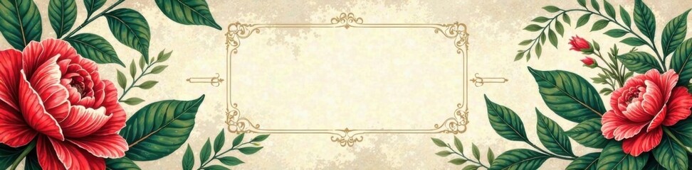 Vintage-inspired calligraphy swirls amidst lush foliage and textured botanicals , vintage style, botanicals