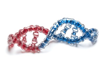 DNA Molecule Structure on White Background