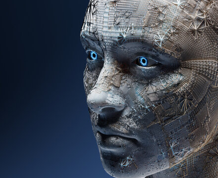 Android face close up