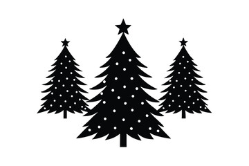 Obraz premium christmas-trees-white-background eps