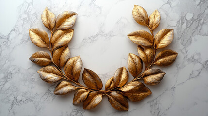 
Elegant gold wreath on isolated background symbolizes luxury, celebration, unity, and timeless beauty. A modern decorative element conveying prestige, warmth, and refined minimalism.

