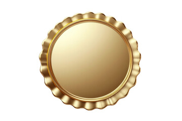 Shiny Gold Badge with Decorative Edge for Achievement Award Design